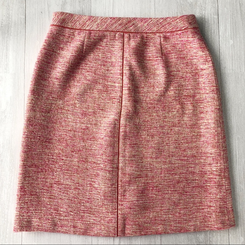 Ann Taylor Pink Silk Tweed Skirt - Picture 2 of 3
